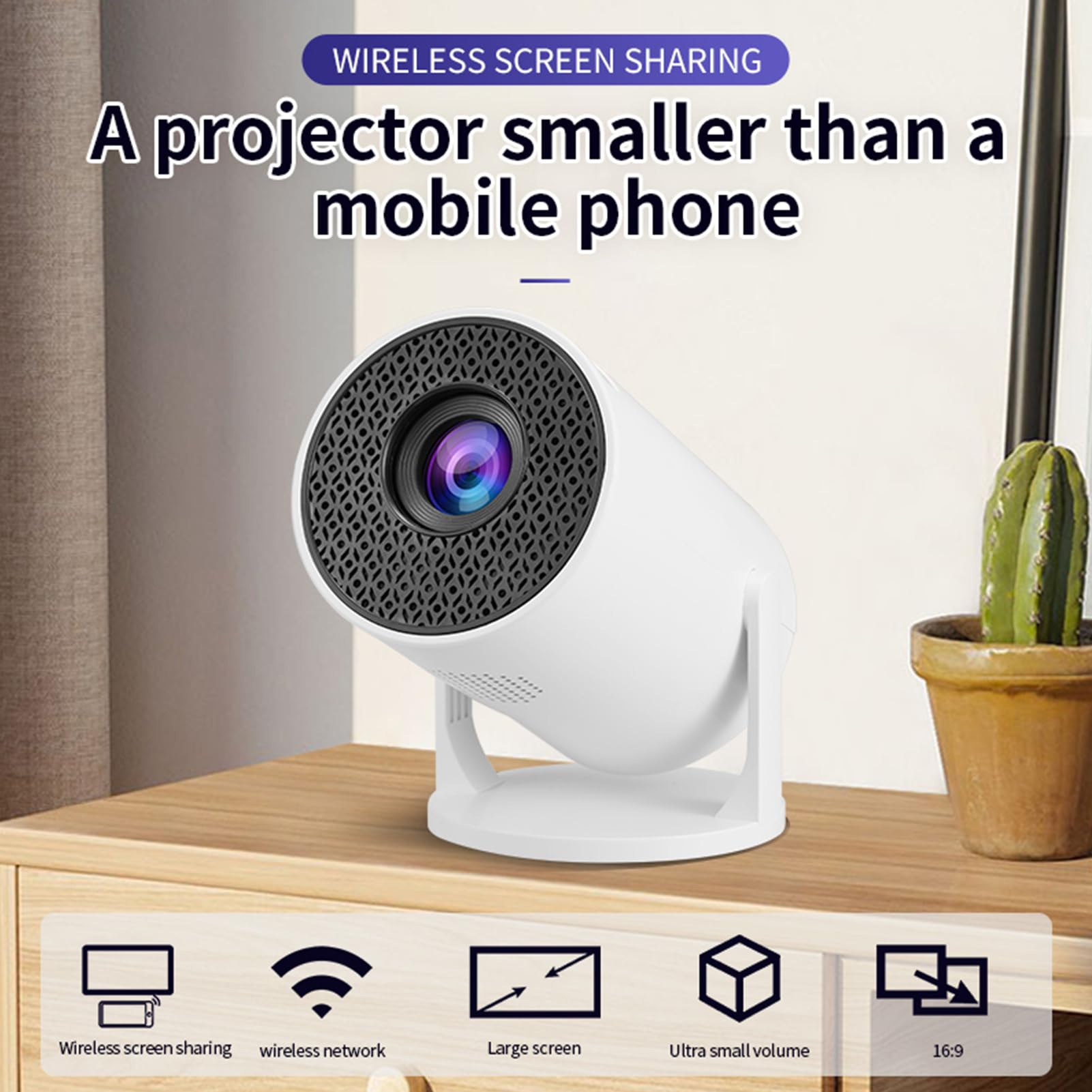 Home Cinema Gaming - Projecteur M5 8K Wifi 6 Ultra