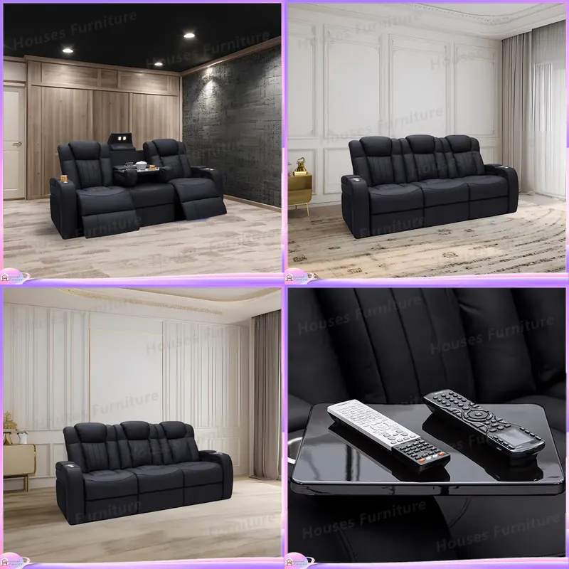 Home Cinema Recliner Chairs - Canapé inclinable en cuir pour cinéma