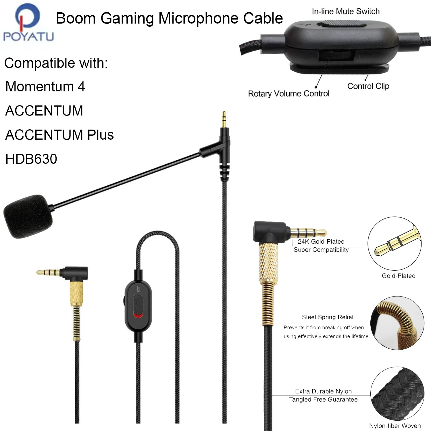 Sennheiser Headphone Momentum 4 - Câble de casque Boom Mic pour
