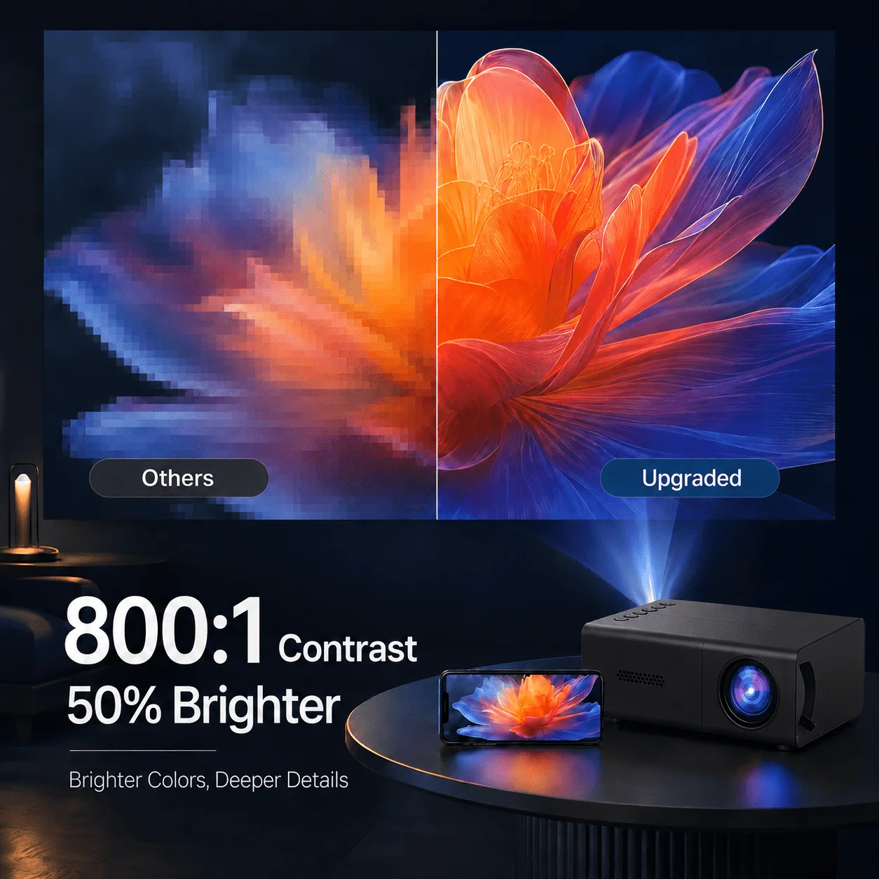 Mini projecteur portable, comp - Home Cinema Gaming avis et prix