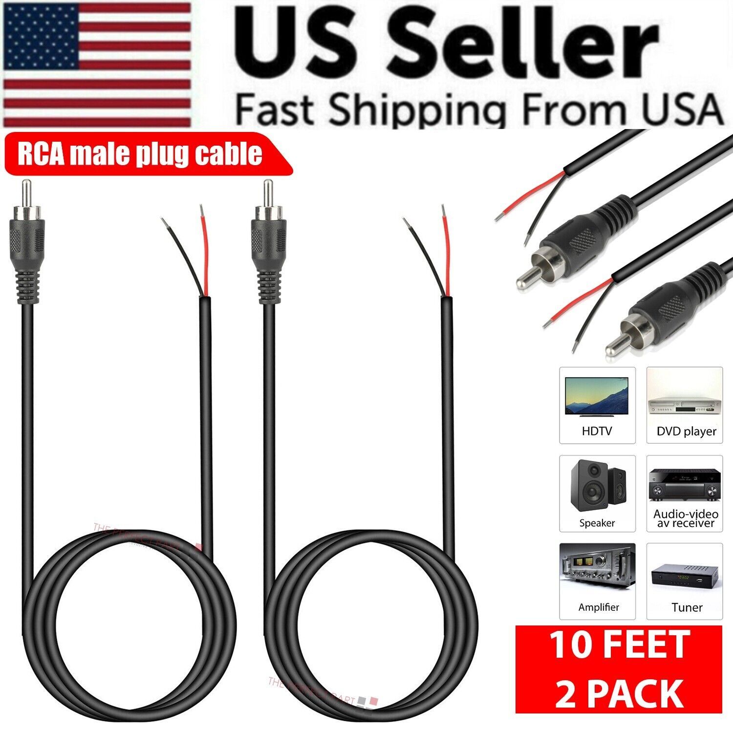 Lot de 2 câbles audio RCA mâle - Home Cinema Idea avis et prix